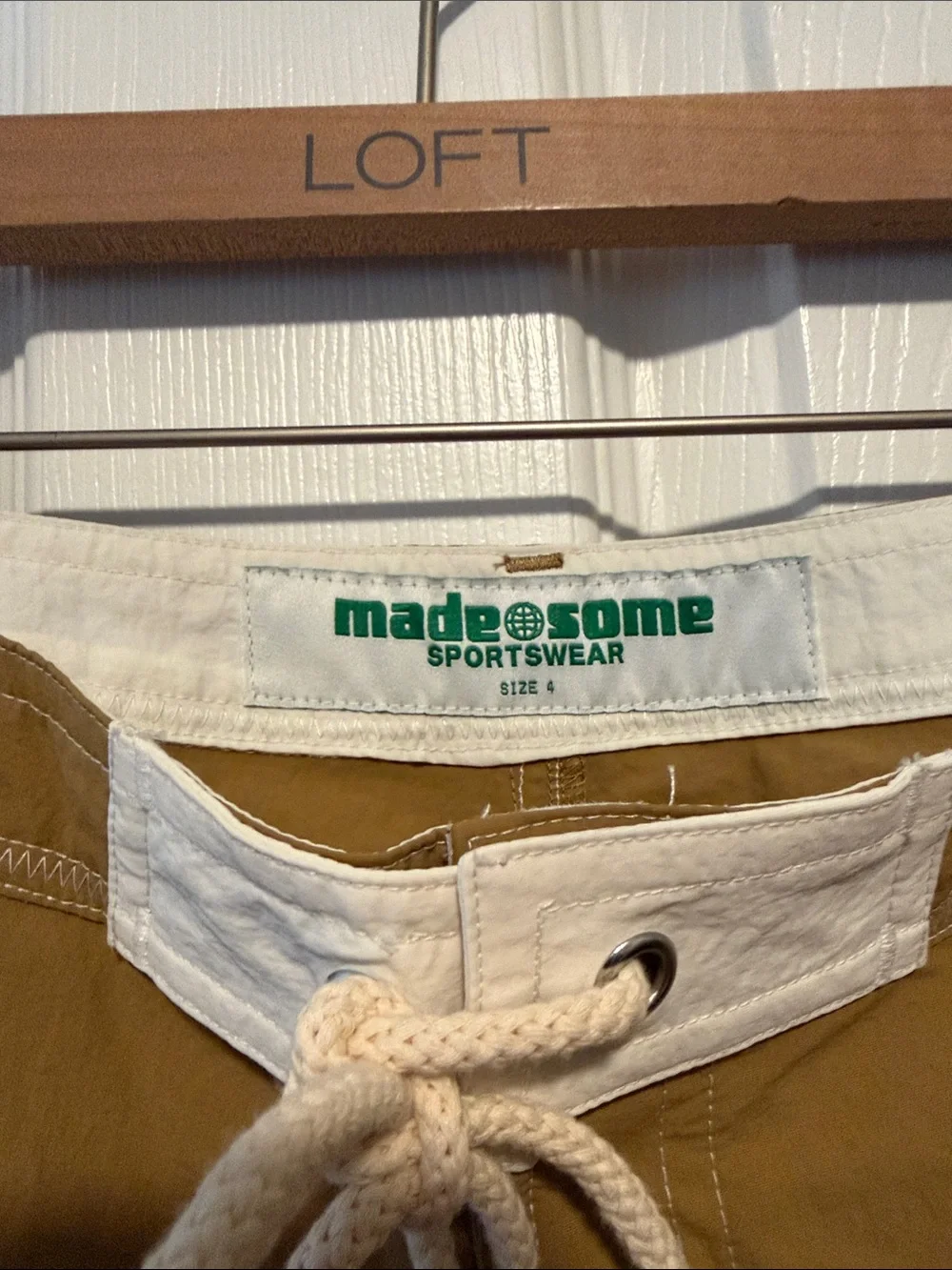 Made Some Sportswear Nylon Surf Pant Khaki Size 4